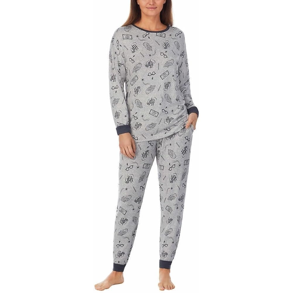 Harry Potter XL Pajama Set Adult Womens Gray Wizarding World Jogger Knit 1601
